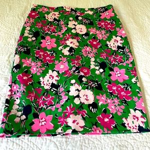 J. Crew Size 2 Floral Pencil Skirt